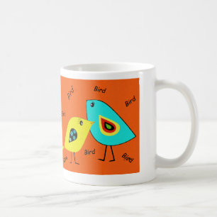 De Café Caneca da laranja do pássaro do pássaro