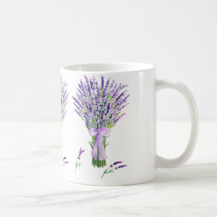 De Café Caneca da lavanda da aguarela