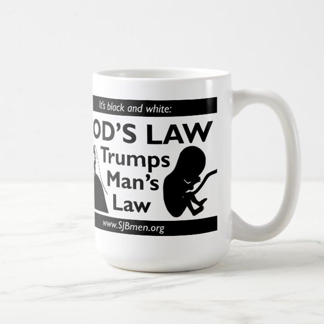 De Café Caneca da lei do homem dos trunfos da lei do deus (Direita)