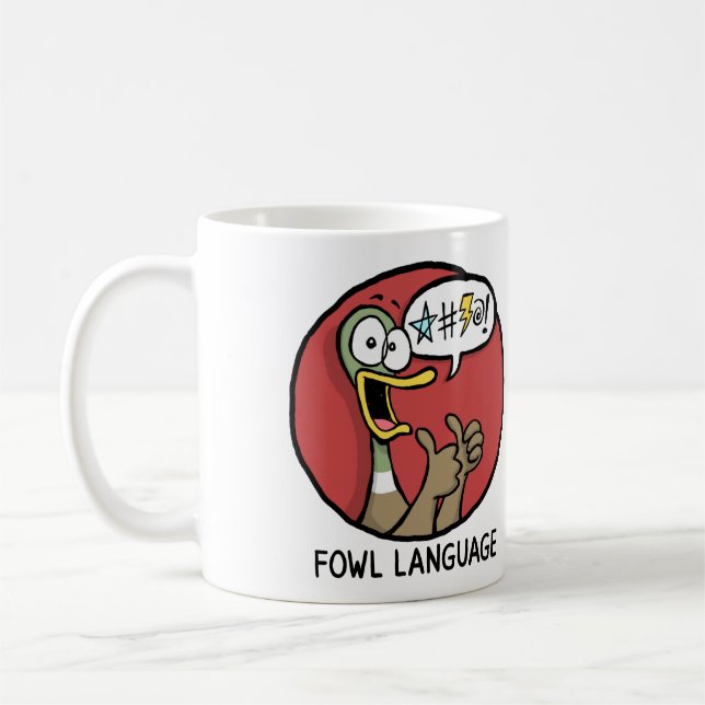De Café Caneca da língua da galinha (frente e verso) (Esquerda)