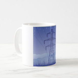 De Café Caneca da linha eléctrica da torre