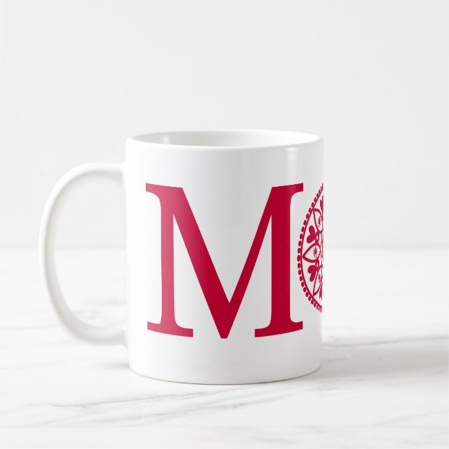 De Café Caneca da mamã - vermelho & branco (Esquerda)