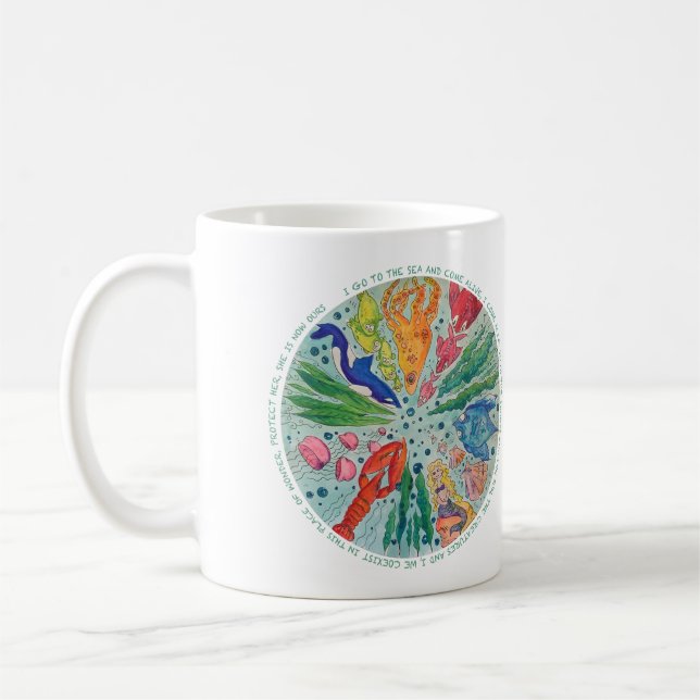 De Café Caneca da mandala do amante do oceano (Esquerda)