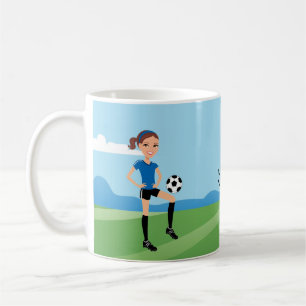 De Café Caneca da menina do futebol