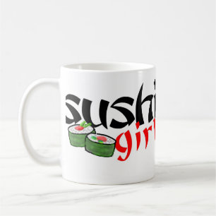 De Café Caneca da menina do sushi