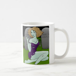 De Café caneca da menina do zombi
