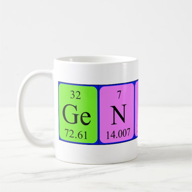 De Café Caneca da mesa periódica do gênio (Esquerda)