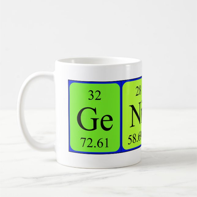 De Café Caneca da mesa periódica do gênio (Esquerda)