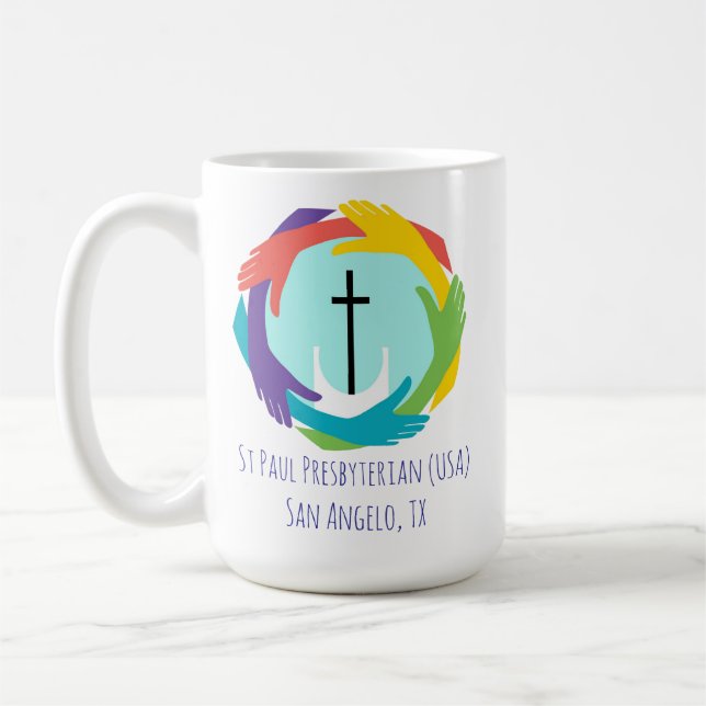 De Café Caneca da Missão St Paul 15 oz (Esquerda)