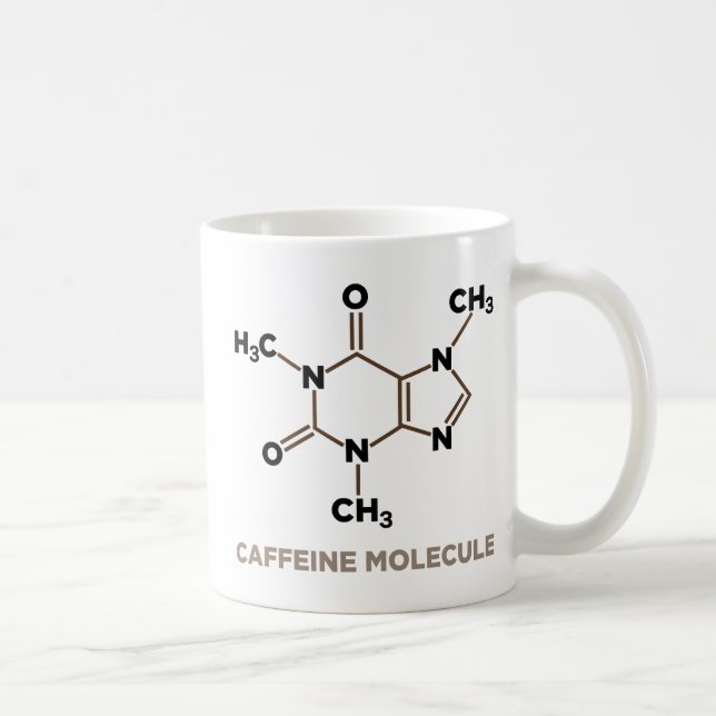De Café Caneca da molécula da cafeína (Direita)
