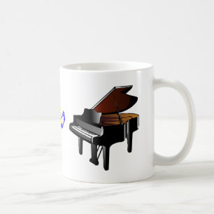 De Café caneca da música do piano