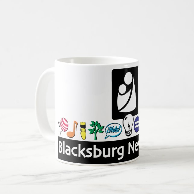 De Café caneca da New School Blacksburg (Frente Esquerda)