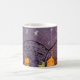 De Café Caneca da noite estrelado