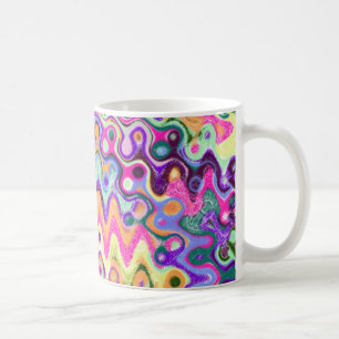 De Café Caneca da onda do ziguezague