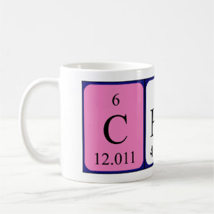 De Café Caneca da palavra da mesa periódica do cozinheiro