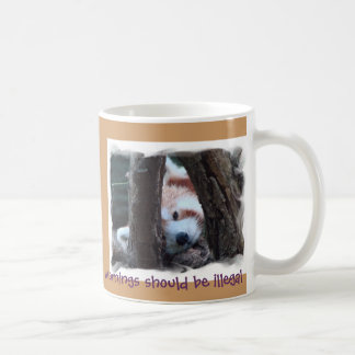 De Café Caneca da panda vermelha - as "manhãs devem ser