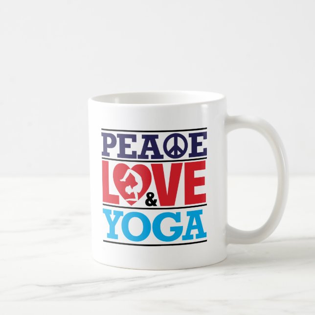 De Café Caneca da paz, do amor e da ioga (Direita)