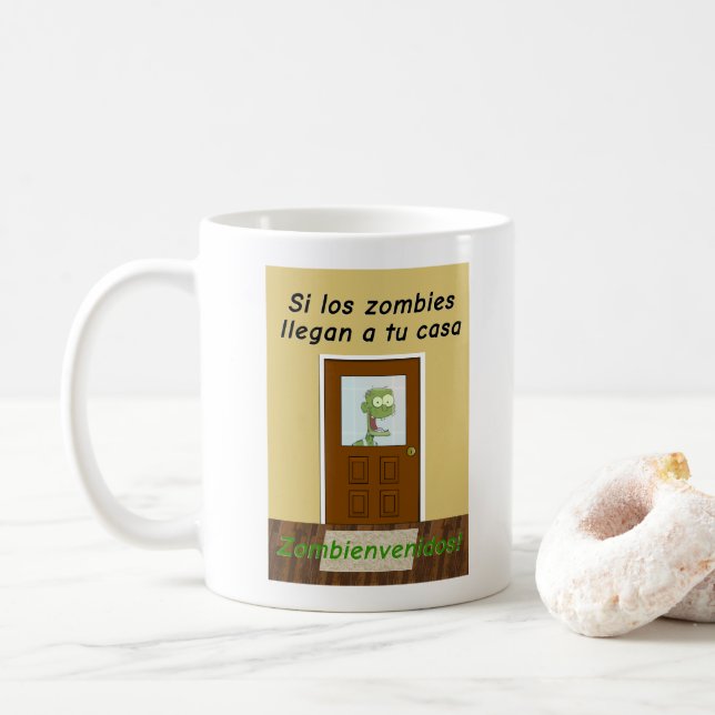 De Café Caneca da piada da língua espanhola com zombis | (Com Donut)