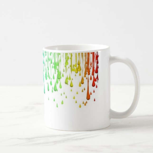 De Café Caneca da pintura do gotejamento (Direita)