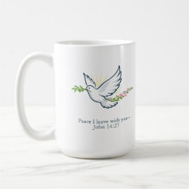 De Café Caneca da Pomba da Páscoa Personalizável com Ramo 