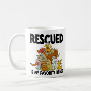 De Café Caneca da Raça Favorita Cachorro Resgatado e Gato
