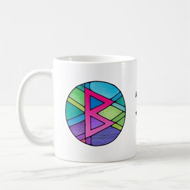 De Café Caneca da Run Berkano Art Nouveau – MÃE TERRA! (Esquerda)