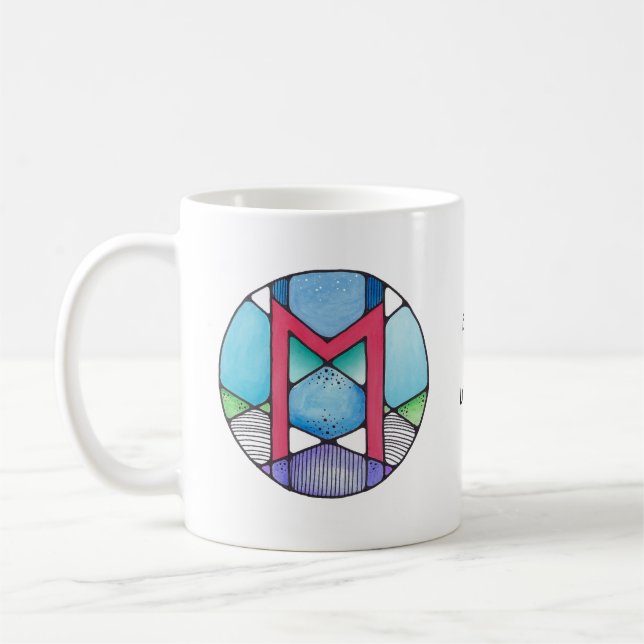 De Café Caneca da Runa Ehwaz Art Nouveau – LEALDADE! (Esquerda)