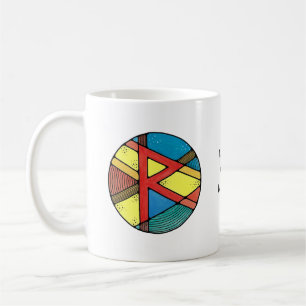 De Café Caneca da Runa Raidho Art Nouveau – EQUILÍBRIO!