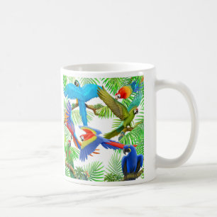 De Café Caneca da selva do Macaw