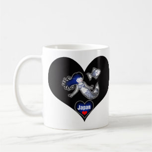 De Café Caneca da Sereia Japonesa Relevo Japão