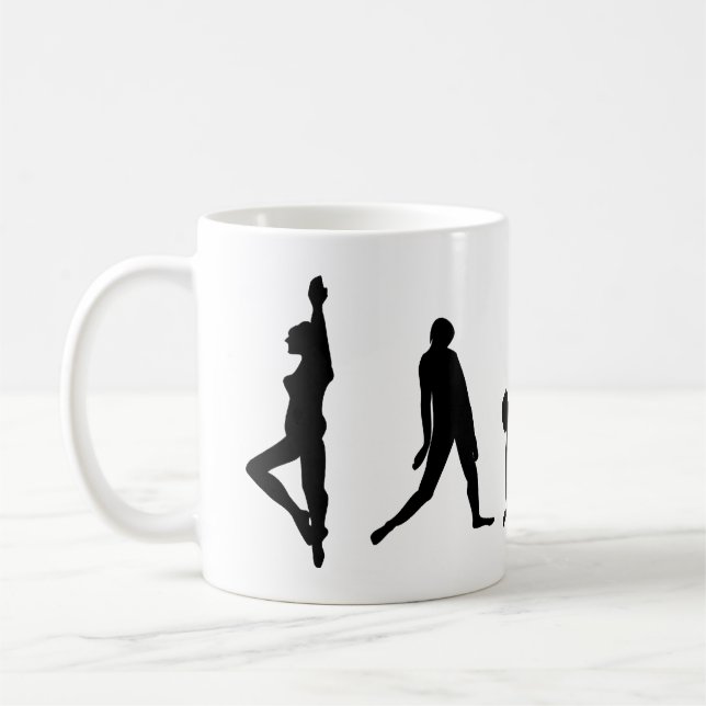 De Café Caneca da silhueta da dança da dança (Esquerda)