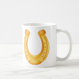 De Café Caneca da Sorte Ferradura Dourada
