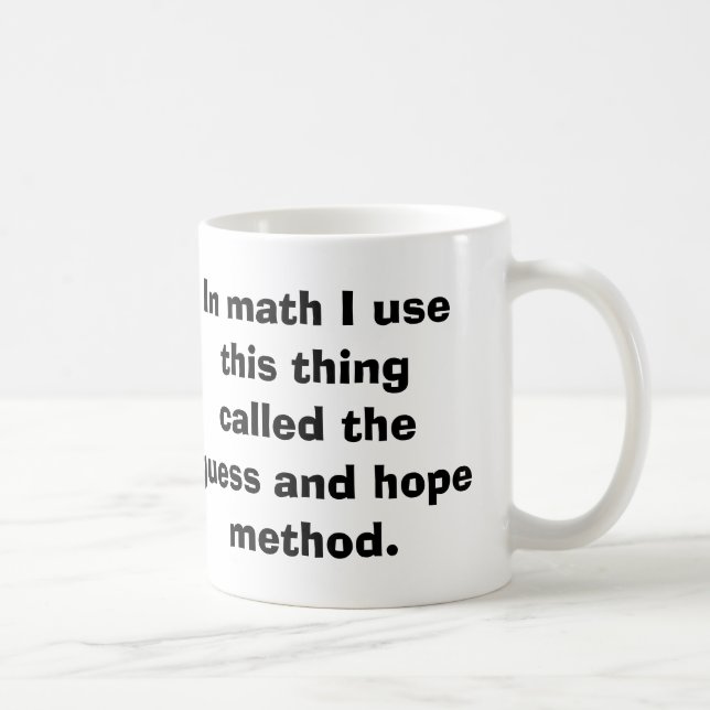 De Café Caneca da suposição e da esperança da matemática (Direita)