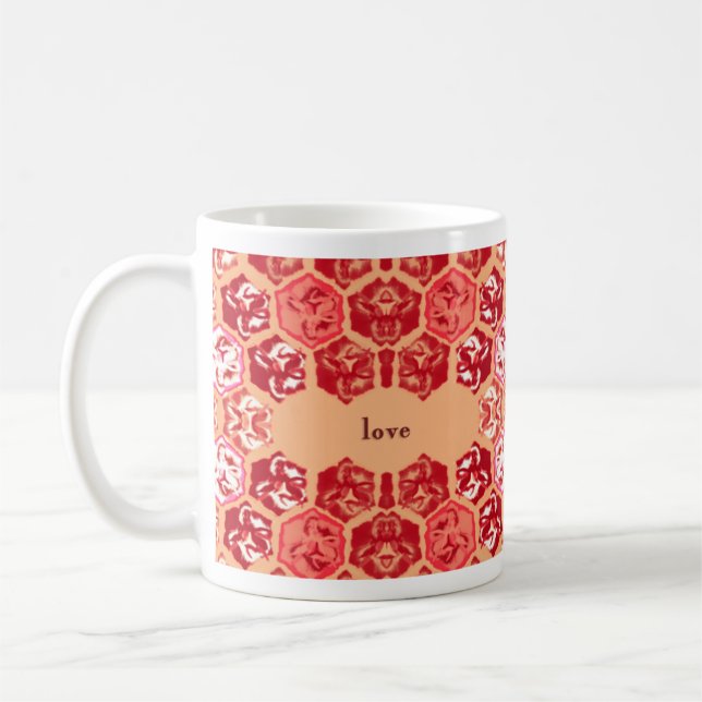De Café Caneca da tulipa do amor e da paz (Esquerda)
