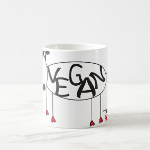 De Café Caneca da vaca do Vegan