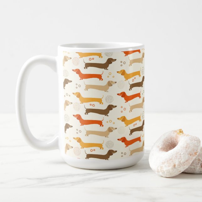 De Café Caneca Dachshunds (Com Donut)