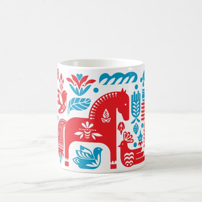 De Café Caneca Dala Vermelha e Azul Sueca (Centro)