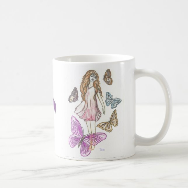 De Café Caneca das borboletas - 15 onças (Direita)