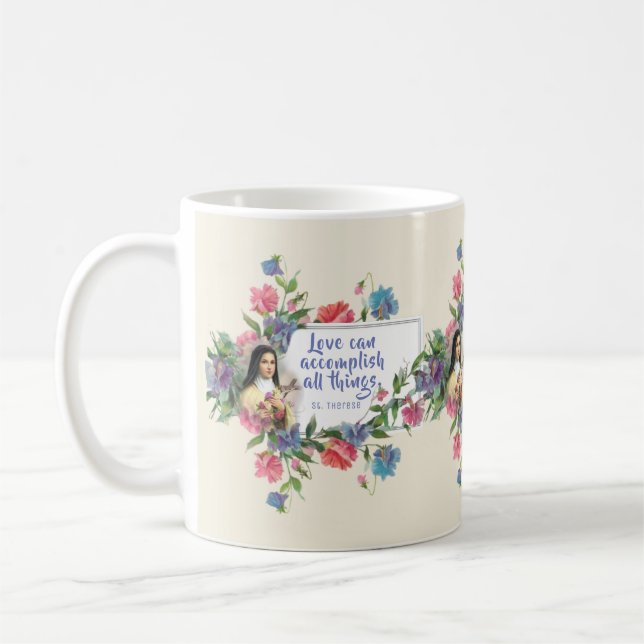 De Café Caneca das citações do amor do St. Therese (Esquerda)