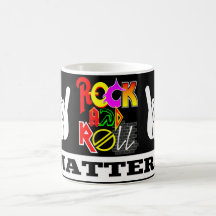 Caneca das matérias do rock and roll