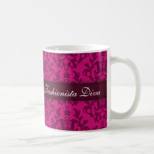 De Café Caneca das meninas do rosa do rick do damasco da