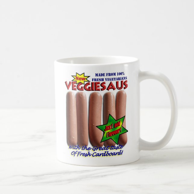 De Café Caneca das salsichas do vegetariano feita com (Direita)