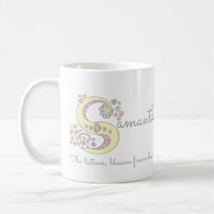 De Café Caneca decorativa do monograma do significado