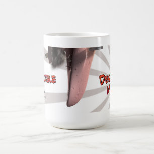 De Café Caneca desprezível do homem canhota