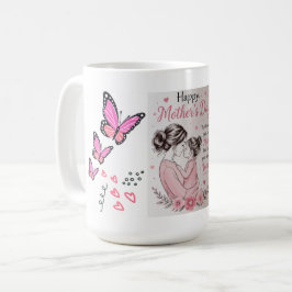 De Café Caneca Dia das Mães Borboleta Feliz