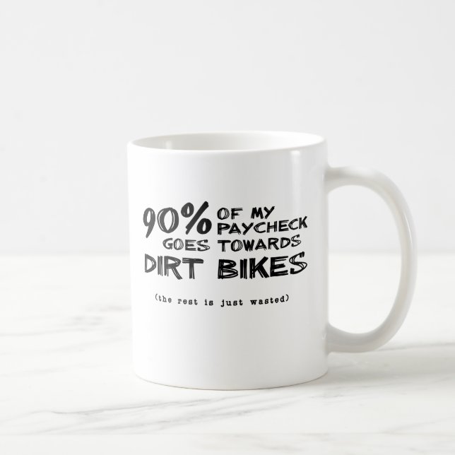 De Café Caneca Dinheiro Desperdiçado Moto Motocross (Direita)