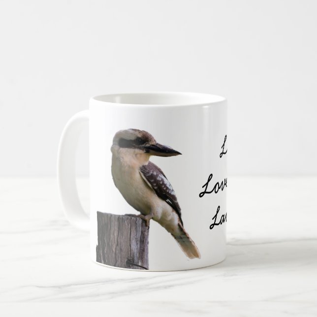 De Café Caneca Dinky com um projeto bonito do kookaburra (Frente Esquerda)