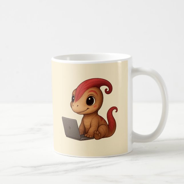 De Café Caneca Dino - Dino Kammli no Laptop (Direita)
