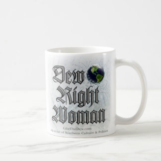 De Café Caneca direita da mulher do orvalho