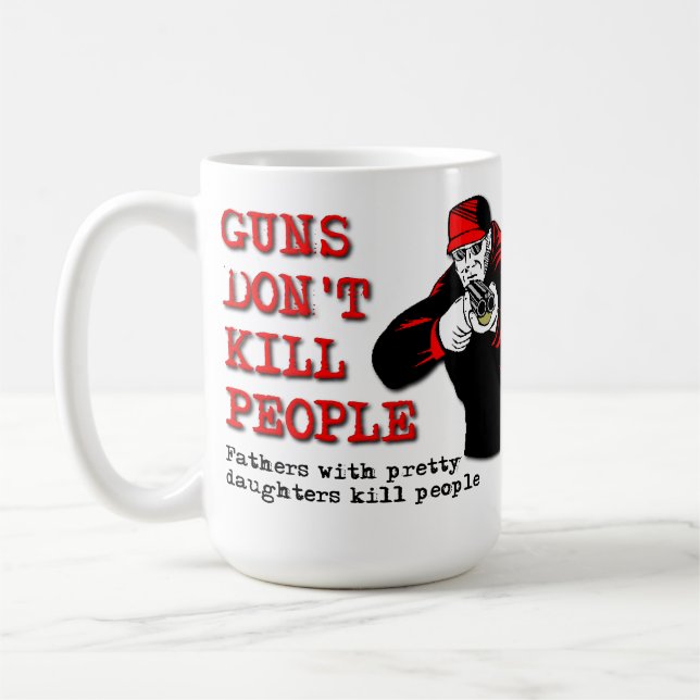 De Café Caneca Divertida Armas Não Matam Pessoas (Esquerda)